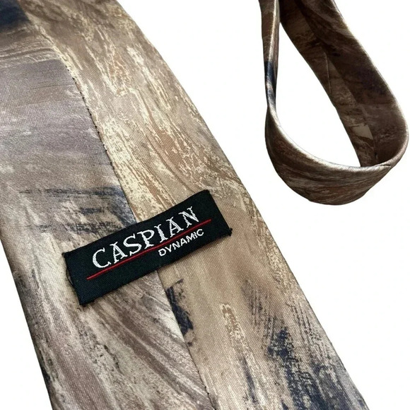 Caspian Dynamic Brown Swirl Tie - Picture 3 of 3